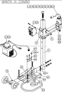 Page A Diagram and Parts List for MANTAIII  MK Diamond Electric Drill